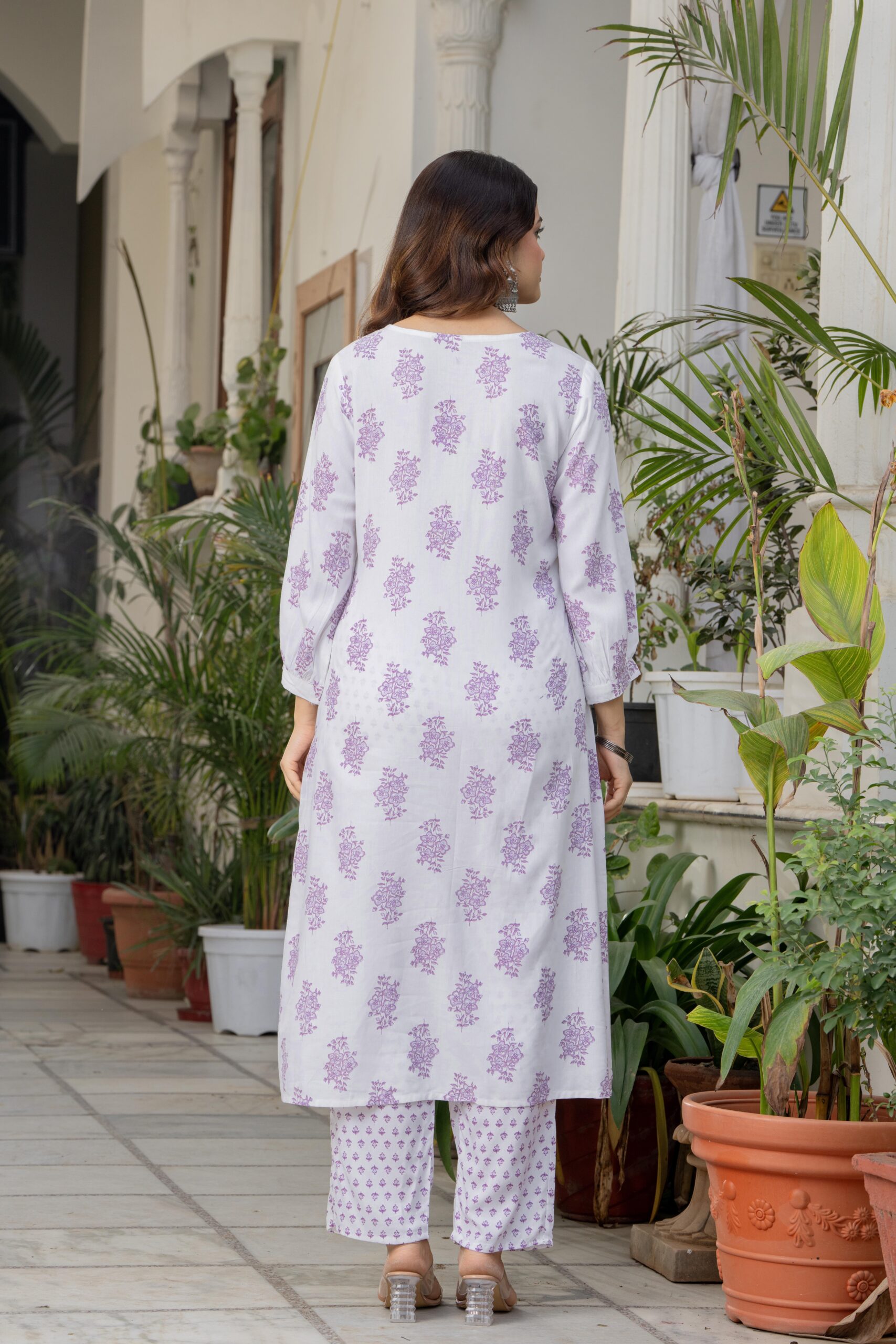 Women’s Floral Printed Co-Ord Set | Elegant Kurta & Pant Set - Image 2