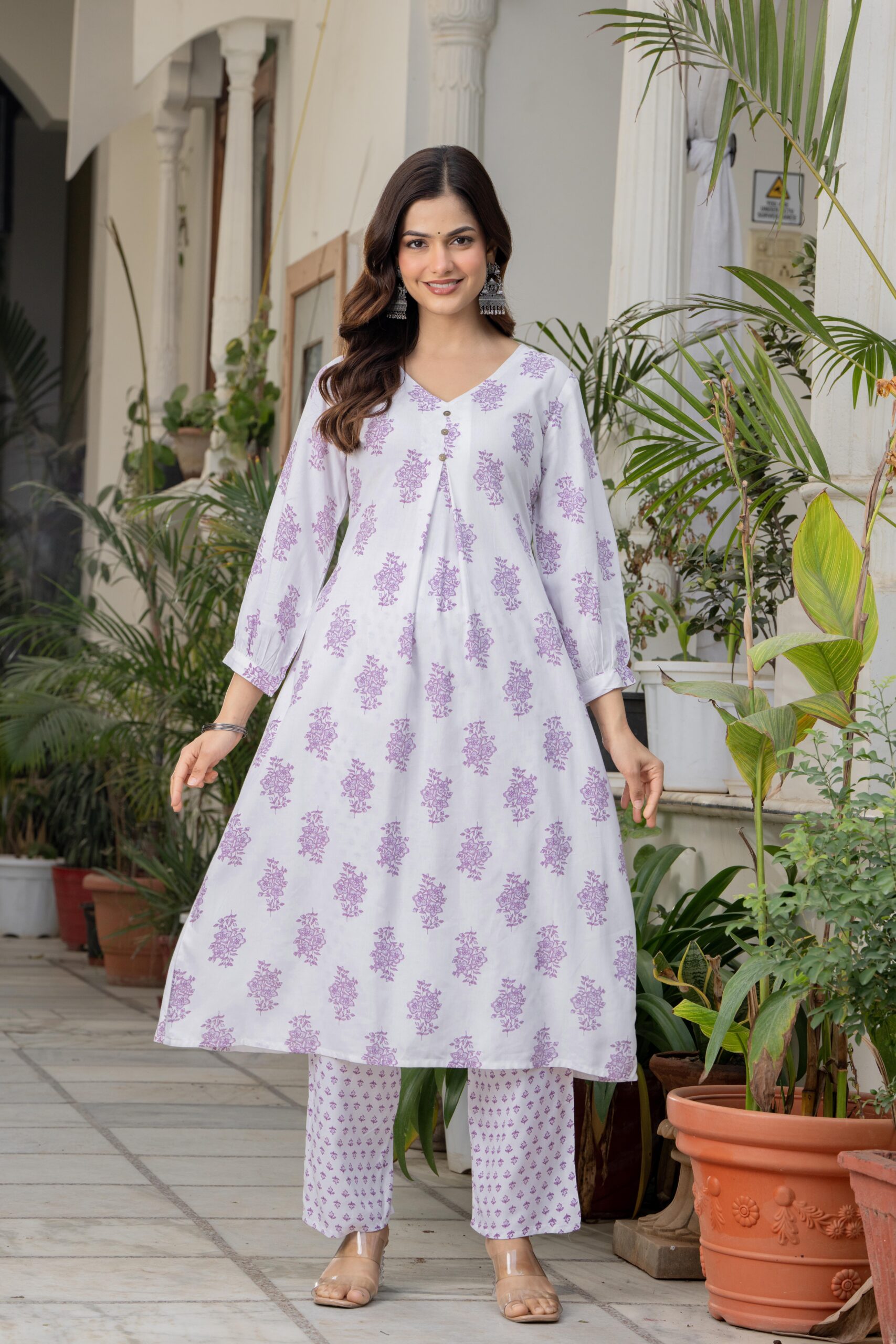 Women’s Floral Printed Co-Ord Set | Elegant Kurta & Pant Set - Image 3