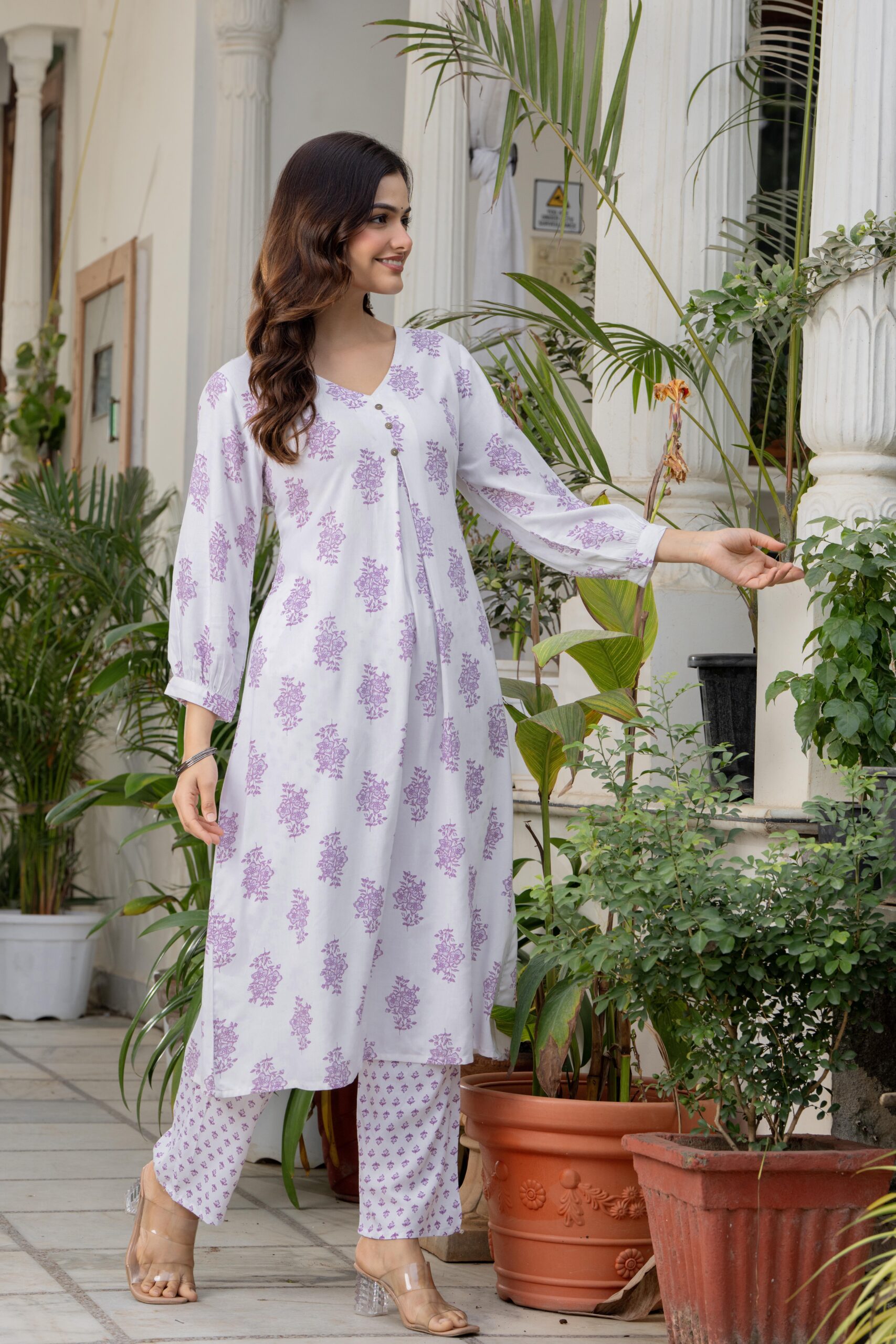 Women’s Floral Printed Co-Ord Set | Elegant Kurta & Pant Set - Image 4