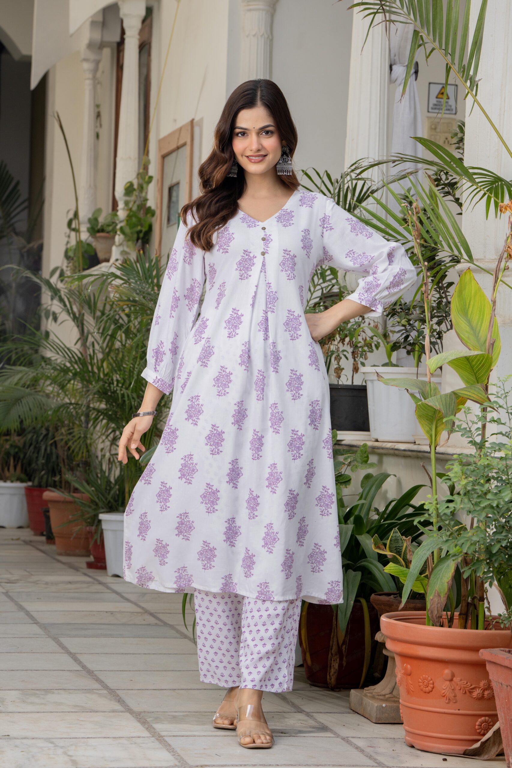 Women’s Floral Printed Co-Ord Set | Elegant Kurta & Pant Set - Image 6