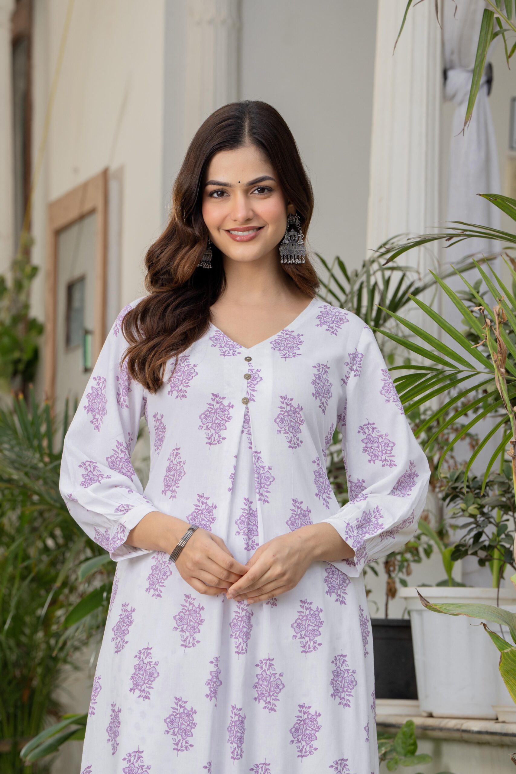 Women’s Floral Printed Co-Ord Set | Elegant Kurta & Pant Set - Image 7